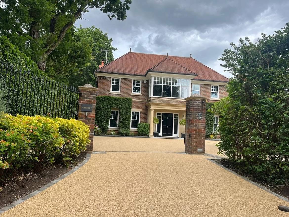 Resin driveway entrance